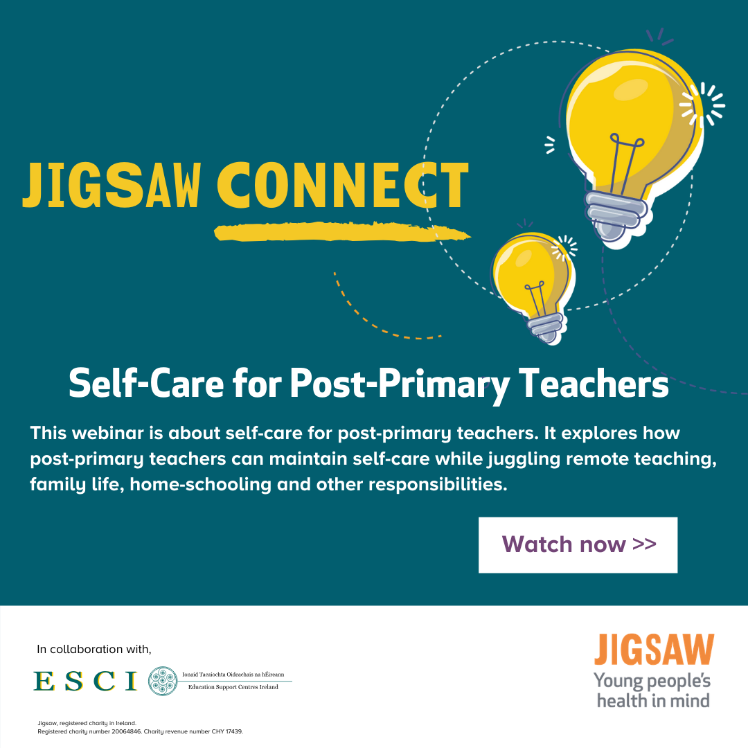 Self care for post primary teachers banner